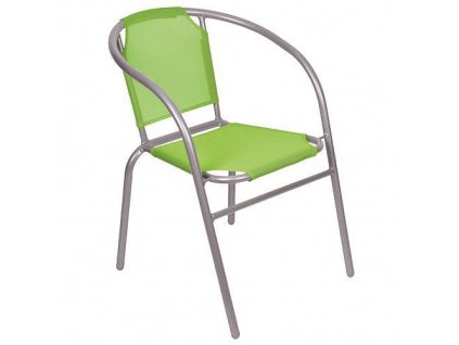 Stolička LEQ BRENDA, šedý rám/zelená, 60x70 cm