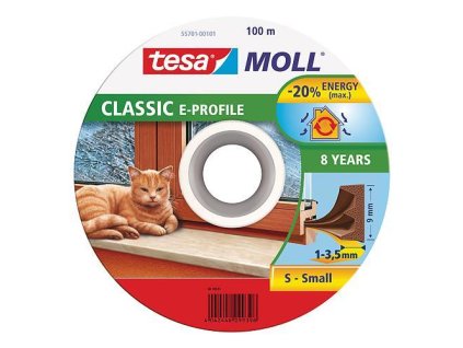 Tesnenie tesa® MALL® profil E, 9 mm, hnedé, 100 m