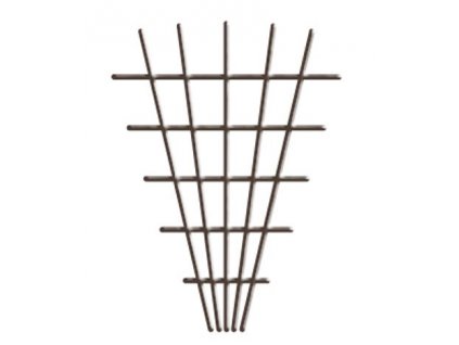 Mriezka V-tvar, 145x5x75 cm, 4/4,7 mm, hnedá, záhradnícka