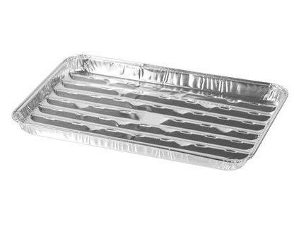 Miska Strend Pro Grill 34x23x2.5 cm, 3 ks, obdĺžniková, perforovaná, ALU