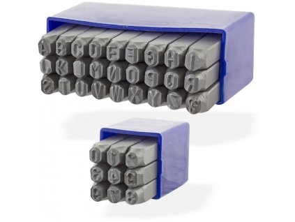 Razítka písmena + číslice 6 mm, sada 36 kusů