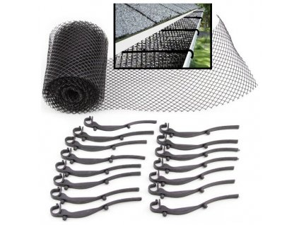 Ochranná mřížka žlabu 6 m x 16 cm