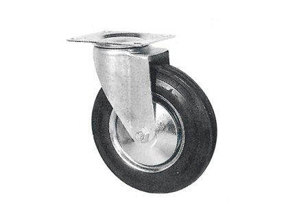 Gumové otočné koliesko 85 mm, do 60 kg