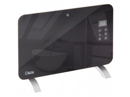 Sklenený konvektor DKH 1000, čierny