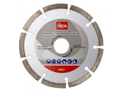 Diamantový rezný kotúč segmentovaný 125 mm DDT125S