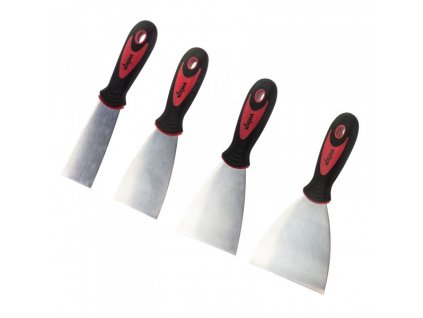 Špachtle s plastovou rukojetí, 4dílná sada