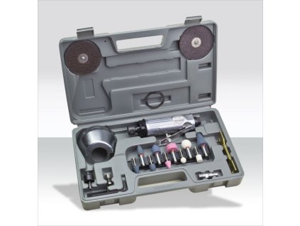 Pneumatická bruska a leštička s příslušenstvím, 20dílná sada