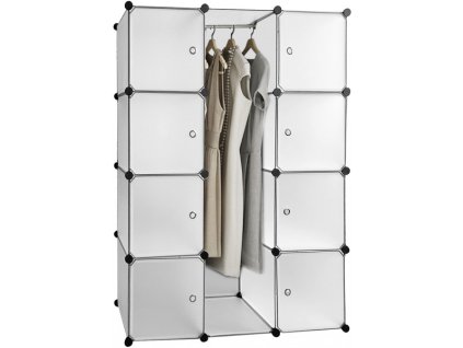 Regálový úložný systém 12 boxov Wien, biely