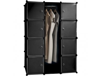 Policový úložný systém 12 boxů Wien, černá