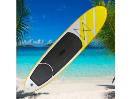 Stand-Up Paddleboard nafukovací s příslušenstvím do 90 kg, 305x71 cm, žlutý