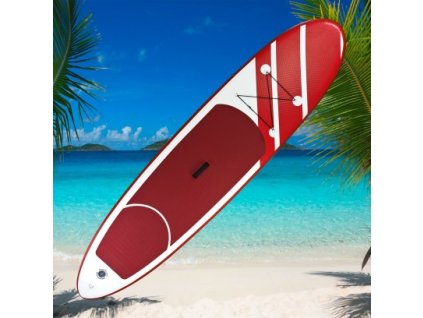 Stand-Up Paddleboard nafukovací s příslušenstvím do 90 kg, 305x71 cm, červený