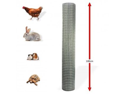 Voliérové štvorhranné pletivo pozinkované 19 mm, 1x10 m, drôt 0,8 mm