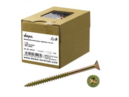 Šrouby do dřevotřísky s částečným závitem 4x50/30 T15, 1 kg