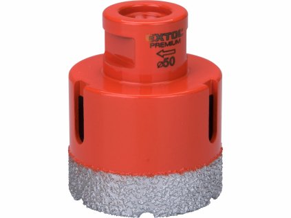 Vrták korunkový diamantový do karbobrúsky, Ø53mm, EXTOL PREMIUM