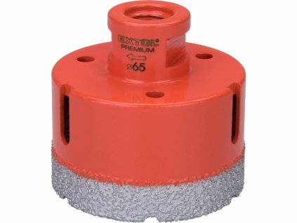 Vrták korunkový diamantový do karbobrúsky, Ø65mm, EXTOL PREMIUM