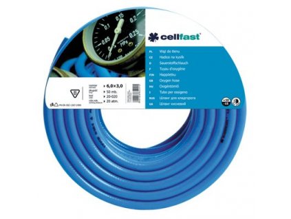 Hadica Cellfast 20-020, Oxygen 6,0x3,0 mm, L-50 m