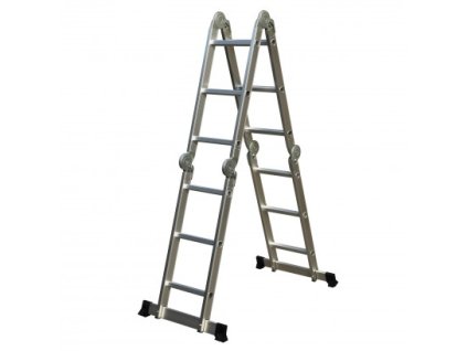 Multifunkčný hliníkový kĺbový rebrík 4x3 priečky
