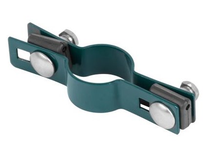 Objimka EUROSTANDARD 48 mm, priebezna, zelena, Zn+PVC, RAL6005