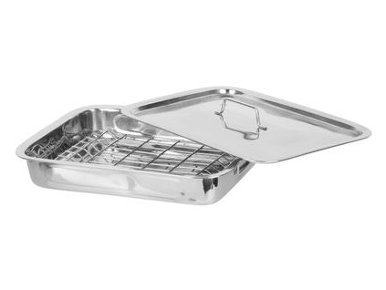 Plech na pečenie s pokrievkou a priečnym grilom