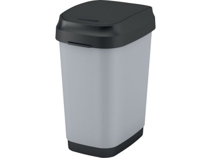Kôš KIS Dual Swing Style M Steel, 25L, sivý, 37,5x26x48,5 cm, na odpadky