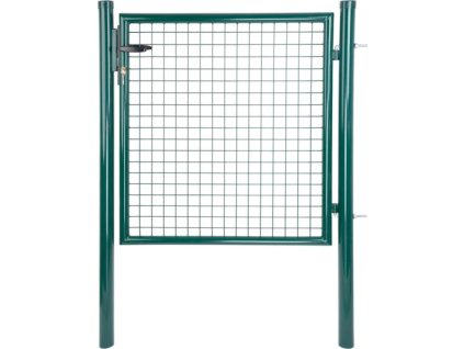 Brána Strend Pro METALTEC ECO 2, 1000/1000/50x50 mm, okrúhly rám, zelená, jednokrídlová, záhradná, ZN+PVC, RAL6005