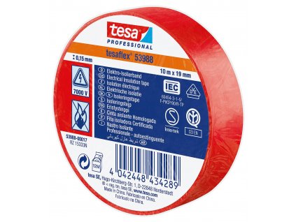 Páska 53988 elektroizolační červená 15mm x 10m, Tesa