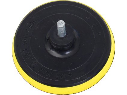 nosič brusných výseků do vrtačky - suchý zip, O 125mm, stopka 8mm, EXTOL CRAFT