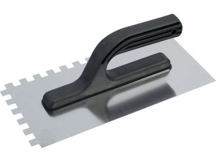 Hladítko nerezové, 270x130mm, zuby 12x12mm