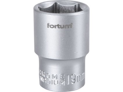hlavice nástrčná 1/2 ", 19mm, L 38mm, FORTUM
