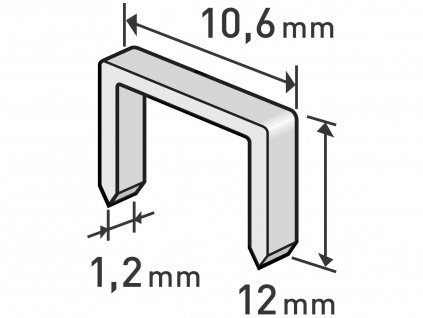 spony, balení 1000ks, 12mm, 10,6x0,52x1,2mm, EXTOL PREMIUM