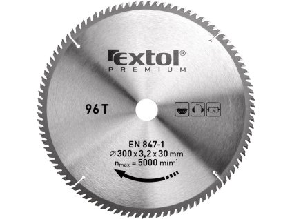 kotouč pilový s SK plátky, O 300x3,0x30mm, 96T, EXTOL PREMIUM