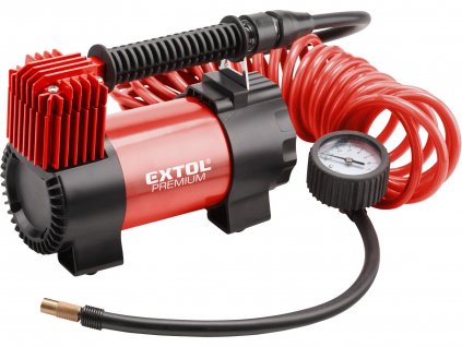 kompresor auto 12V v tašce s příslušenstvím, 12V, 10,3bar, EXTOL PREMIUM