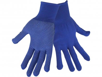 rukavice z polyesteru s PVC terčíky na dlani, velikost 9", EXTOL CRAFT