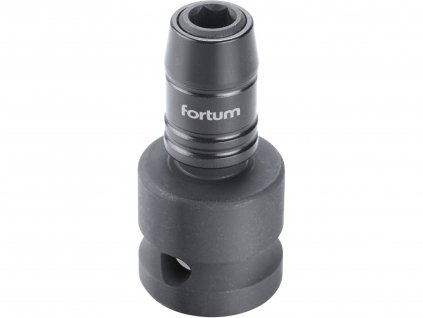 adaptér rázový 1/2" čtyřhran na hroty 1/4", Quick-Lock, CrMoV, FORTUM