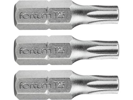 hrot TORX, sada 3ks, T 25x25mm, S2, FORTUM-KITO