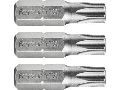 hrot TORX, sada 3ks, T 30x25mm, S2, FORTUM-KITO