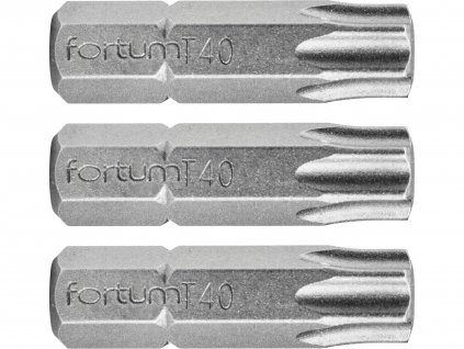 hrot TORX, sada 3ks, T 40x25mm, S2, FORTUM-KITO