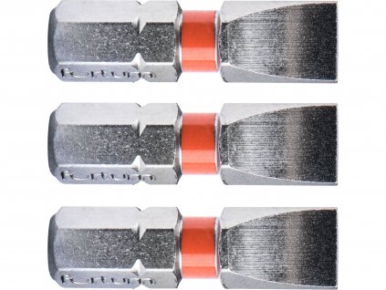 hrot plochý sada 3ks, 7x25mm, S2, FORTUM-KITO