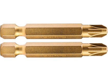 hrot křížový pozidriv, sada 2ks, PZ 3x50mm,titan. úprava, S2, FORTUM-KITO