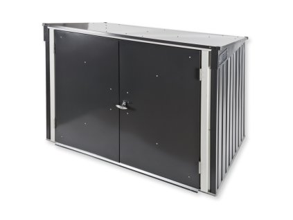 Kovový box na smetné nádoby 154x97x115/133 cm DMB2