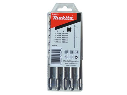 MAKITA VRTÁK SDS-PLUS S4 SADA 5x110,6/8/10/12x160mm (B-49074)