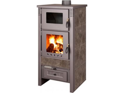 Kachle Pro TAURUS Ceramic, mocca, 12 kW, 120 mm, s rúrou na pečenie