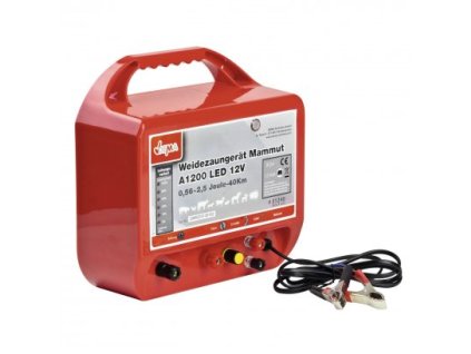 Elektrický ohradník 12 V 2,5 J do 10000 V Mammut A1200 LED