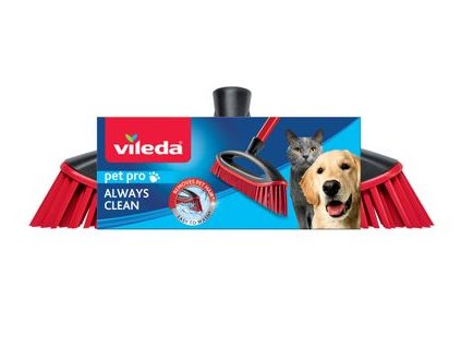 Metla Vileda Always Clean Pet Pro, mäkké gumové štetiny