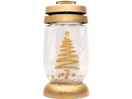 Kahanec Bolsius S06 3D Vianočný stromček, 22,4 cm, na hrob, s náplňou 36 h