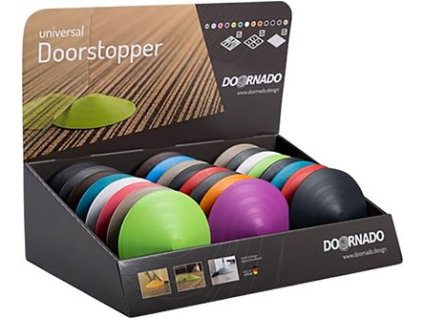 Zarážka dverí DOORSTOPPER, doraz, plastová zábrana za dvere, dverová na podlahu, mix farieb, Sellbox 24 ks