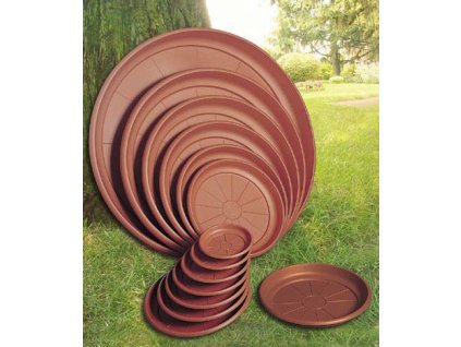 Podložka pod kvetináč ICS ERICA okrúhla, terakota, 24 cm