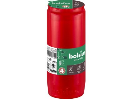 Náplň Bolsius, 75 h, 238 g, 57x141 mm, do kahanca, červená, olej