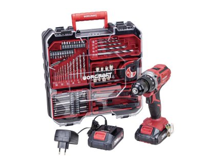 Skrutkovač Worcraft CD-S20LiWT ShareSYS, 20V Li-ion, akumulátor 2.0 Ah + nabíjačka, kovové skľučovadlo, v kufríku