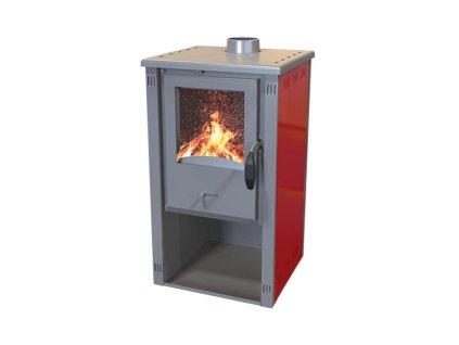 Kachle Thalia Pella S, červené, 5,4 kW